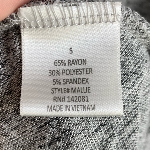 Alya Heathered Gray Short Sleeve Wrap Dress - Picture 5 of 8